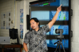 Dr. Ciemon Caballes, a senior research associate at the University of Guam's NSF EPSCoR and assistant professor at the UOG Marine Lab, presented findings from a study during the "Guam Crown-of-Thorns Starfish Outbreak Response Strategy" workshop in December at the UOG Marine Lab.