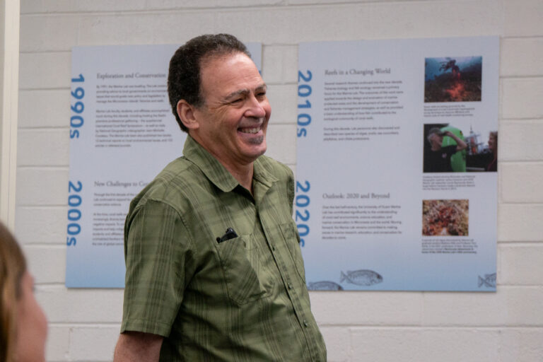 Hank Bart, Ph.D., Director of TUBRI, during his visit with the Guam NSF EPSCoR Biorepository Team.