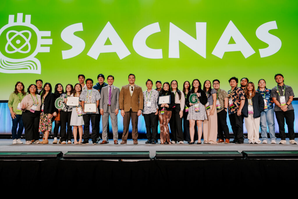 The University of Guam delegation stands tall at the SACNAS NDiSTEM conference in Columbus, Ohio.  The group consisted of grant funded staff and students in STEM, many of whom that presented their research, at the largest diversity in STEM conference in the country. 