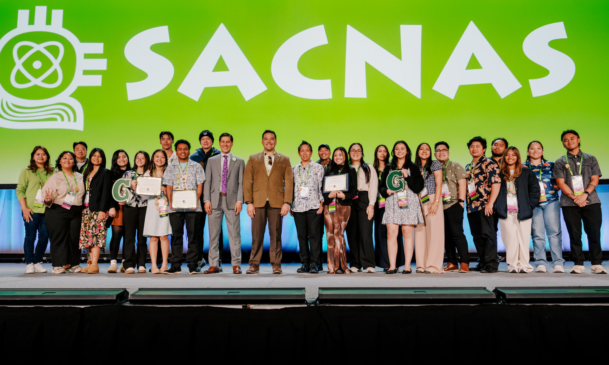 The University of Guam delegation stands tall at the SACNAS NDiSTEM conference in Columbus, Ohio. The group consisted of grant funded staff and students in STEM, many of whom that presented their research, at the largest diversity in STEM conference in the country.