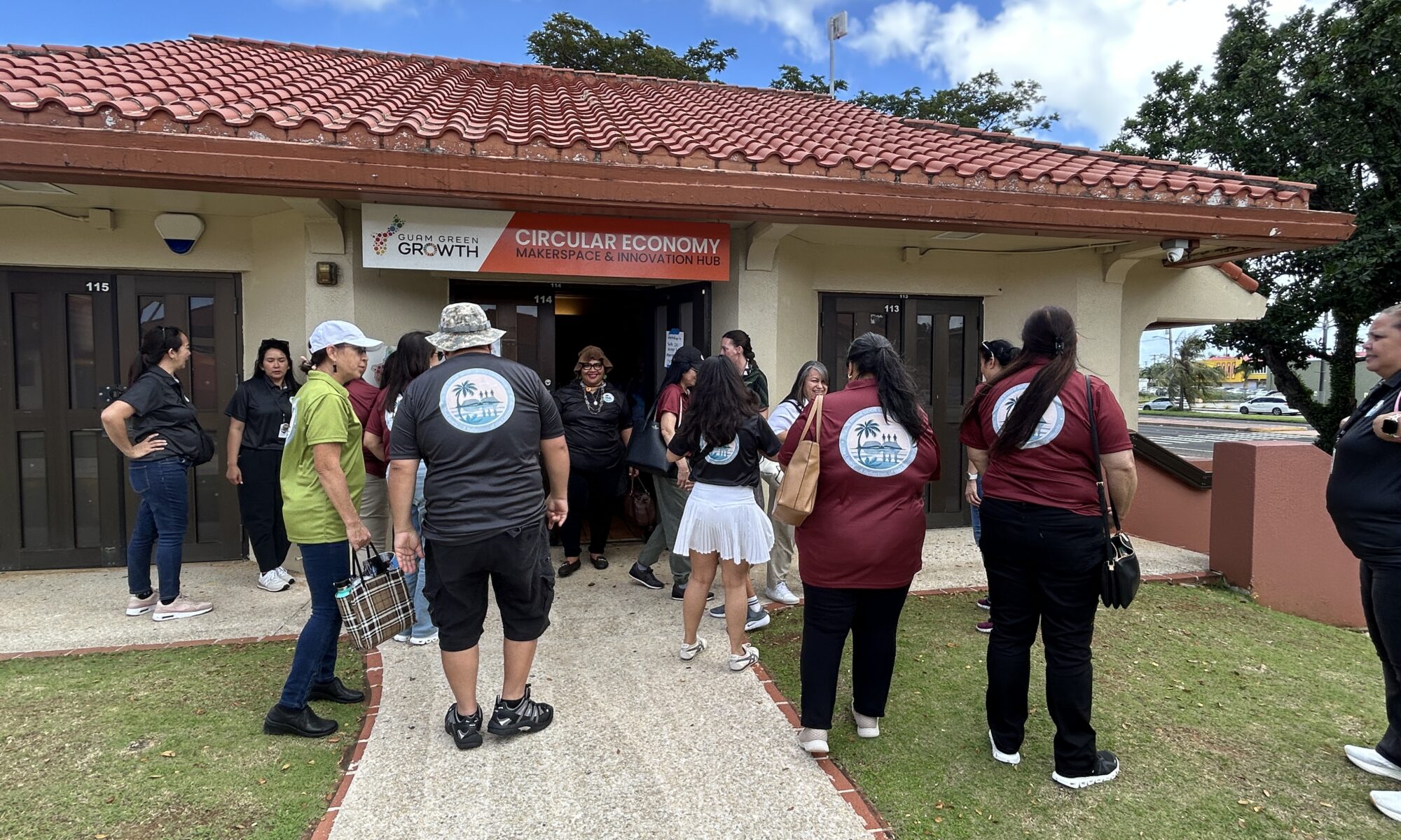 Guam Department of Education (GDOE) librarians explore the different spaces at the G3 Makerspace and Innovation Hub at CHamoru Village during a February visit as part of the 2026 GDOE Annual Library Conference.