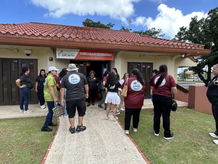 Guam Department of Education (GDOE) librarians explore the different spaces at the G3 Makerspace and Innovation Hub at CHamoru Village during a February visit as part of the 2026 GDOE Annual Library Conference.