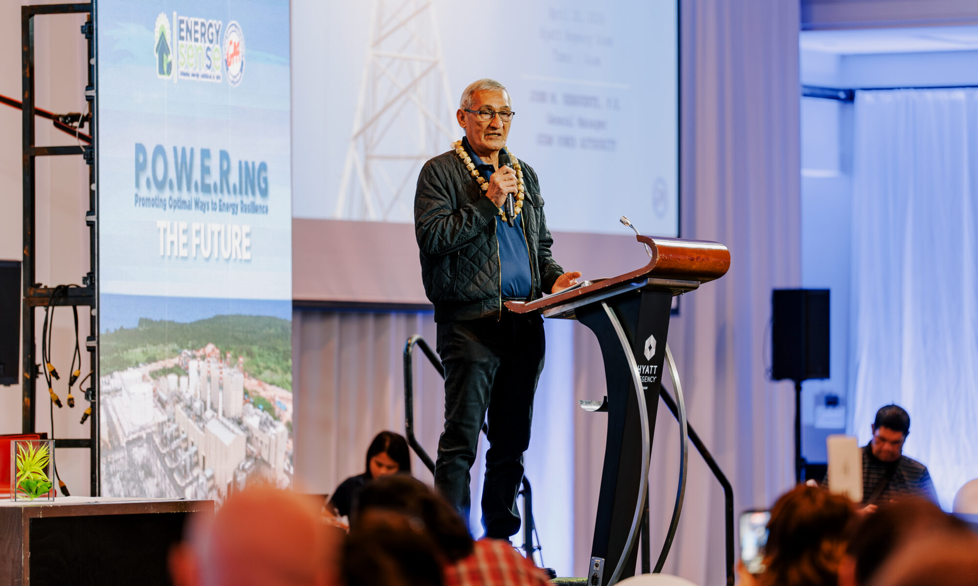 Guam Power Authority General Manager John M. Benavente, P.E. at P.O.W.E.R. symposium