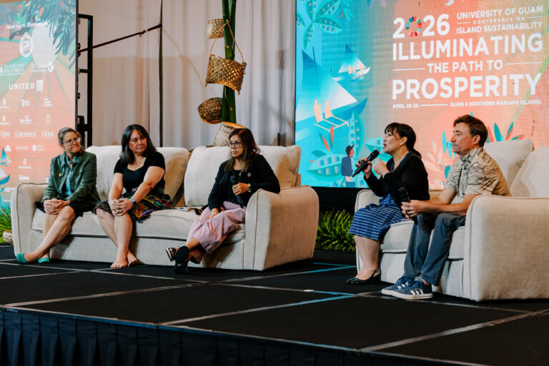 Leaders and representatives from Green Growth movements  across Micronesia and Hawaiʻi share insights and initiatives during a Green Growth Gathering at the 17th University of Guam Conference on Island Sustainability (CIS2026).