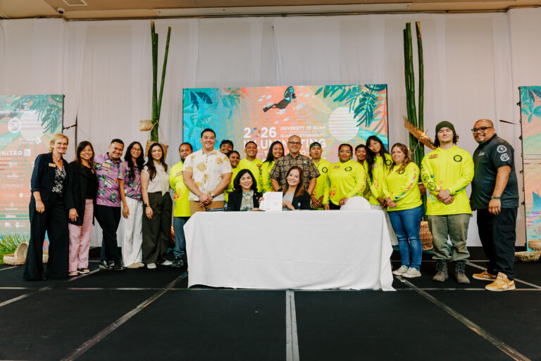 Leaders and representatives from Green Growth movements  across Micronesia and Hawaiʻi share insights and initiatives during a Green Growth Gathering at the 17th University of Guam Conference on Island Sustainability (CIS2026).